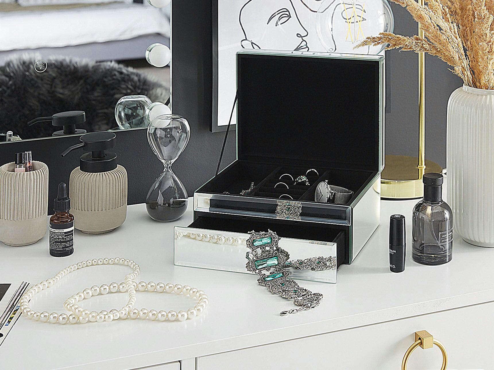 KOFI - Boîte à bijoux argentée