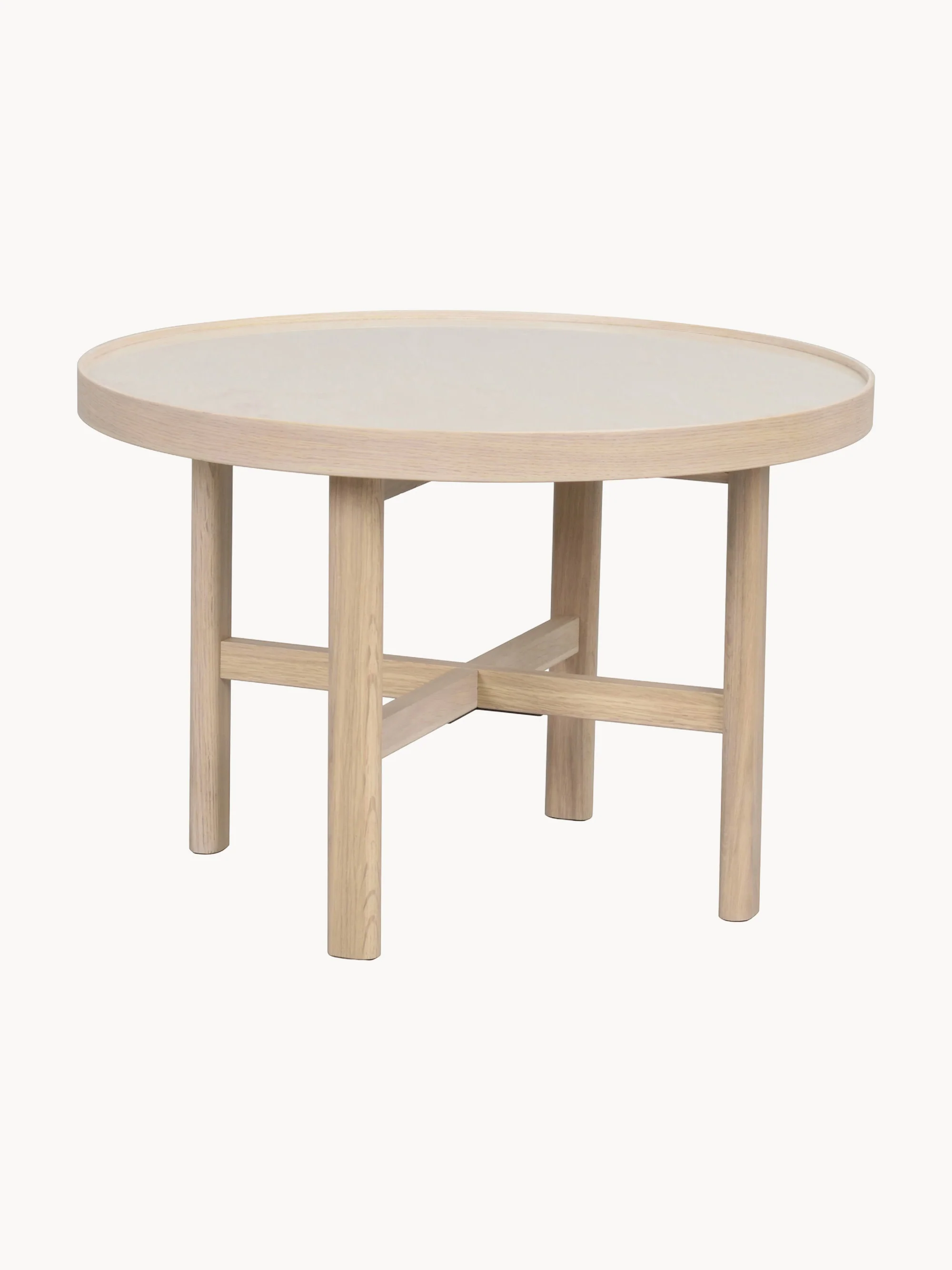 Runder Couchtisch Marsden aus Eichenholz, Ø 60 cm