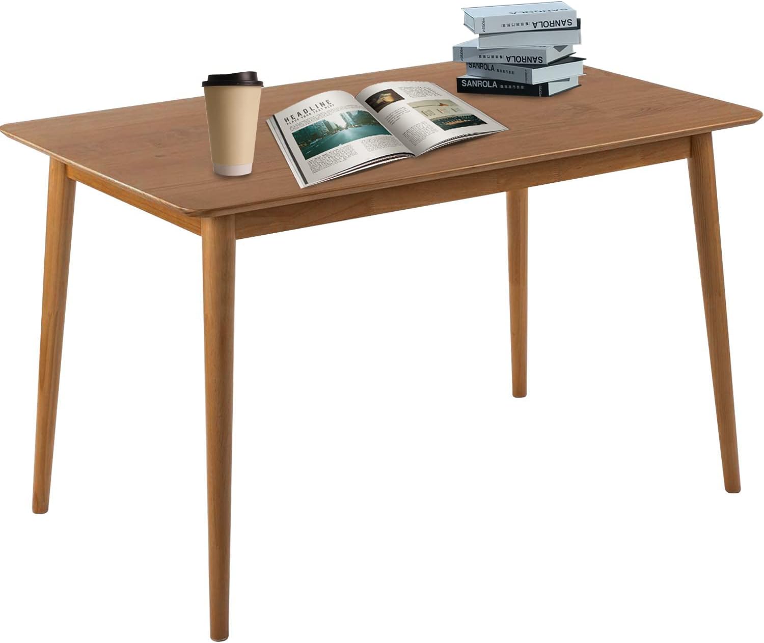 47 Dining Table Kitchen Table Dining Room Table Small Kitchen Table for Small Spaces Table Modern Home Furniture Dinner Table Rectangular (Natural)