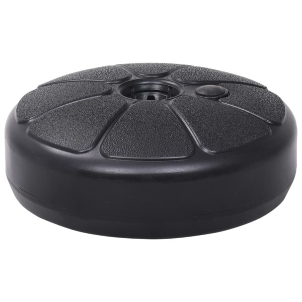 VidaXL Stojak pod parasol Czarny Z tworzywa sztucznego
