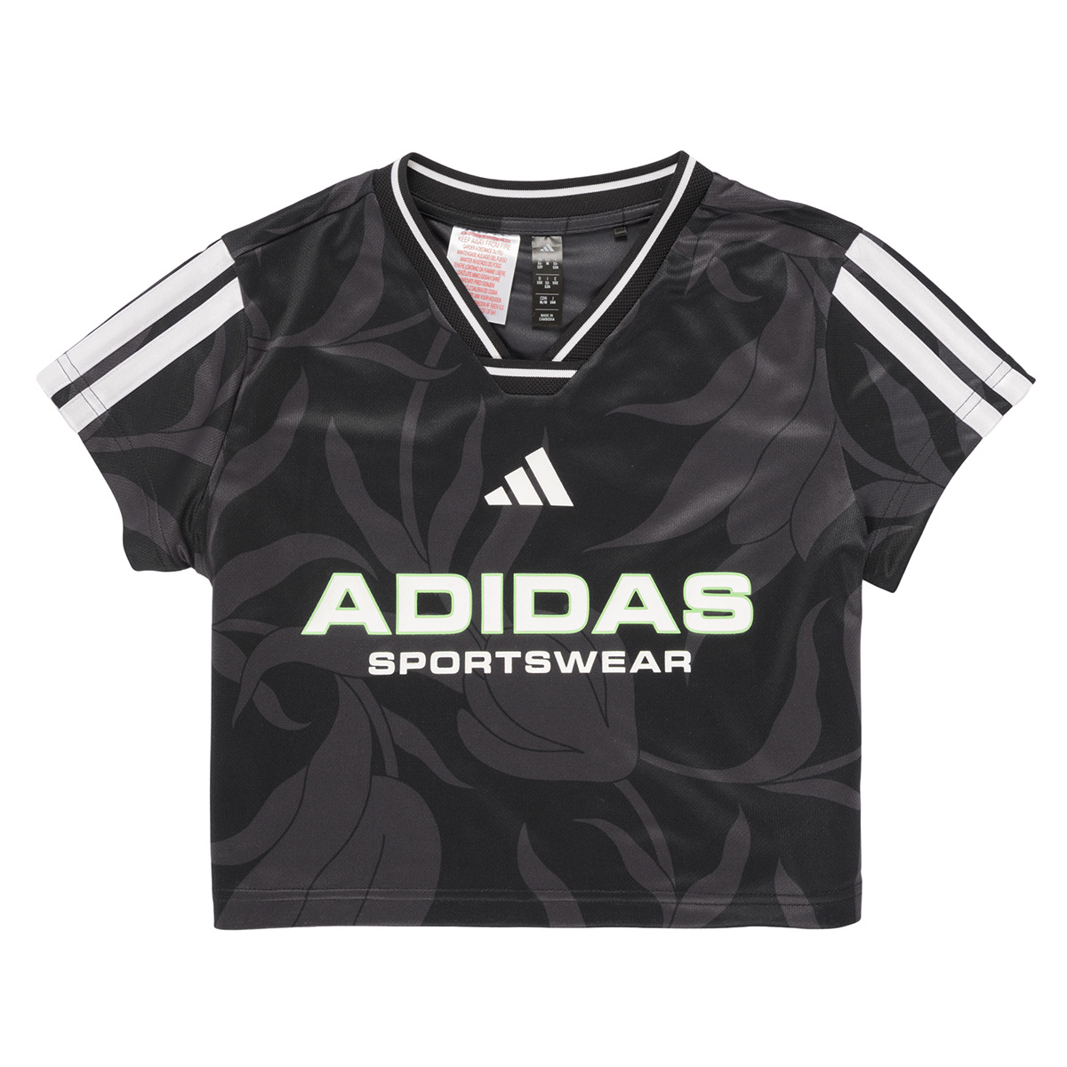 adidas - House of Tiro Colors of Football Crop T-Shirt Kids - Black / White