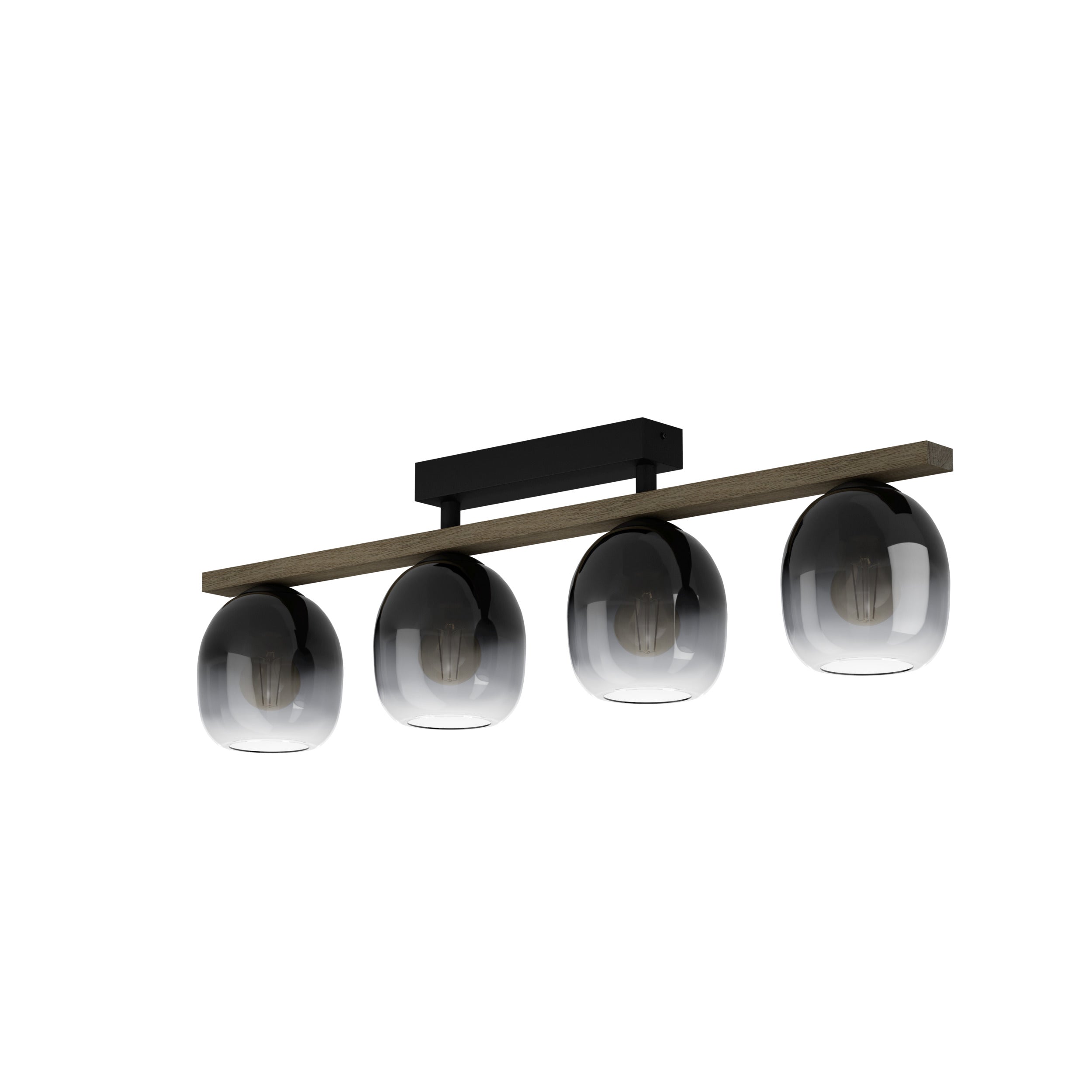 EGLO plafondlamp Filago - e27 - 88 cm - zwart/bruin