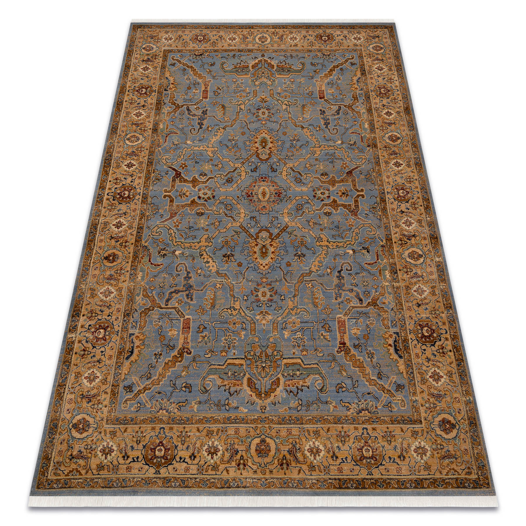 Dywan wełniany KESHAN Frędzle, Ramka orientalny 7875/53544 80x145 cm