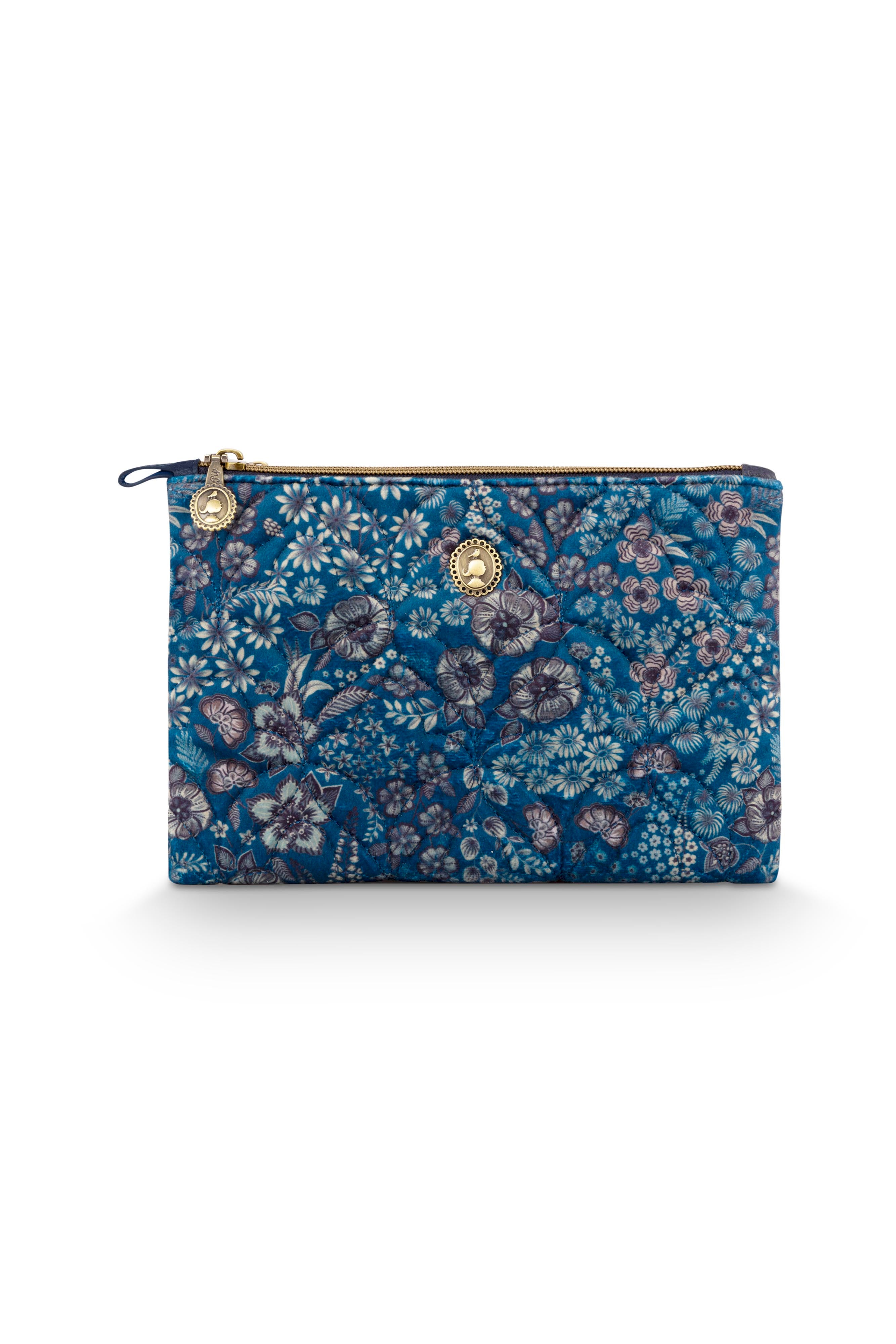 Pip Studio - Charly Make-up Tasje Dames - Daisy Dreams - Blauw - 24x1x15.5cm
