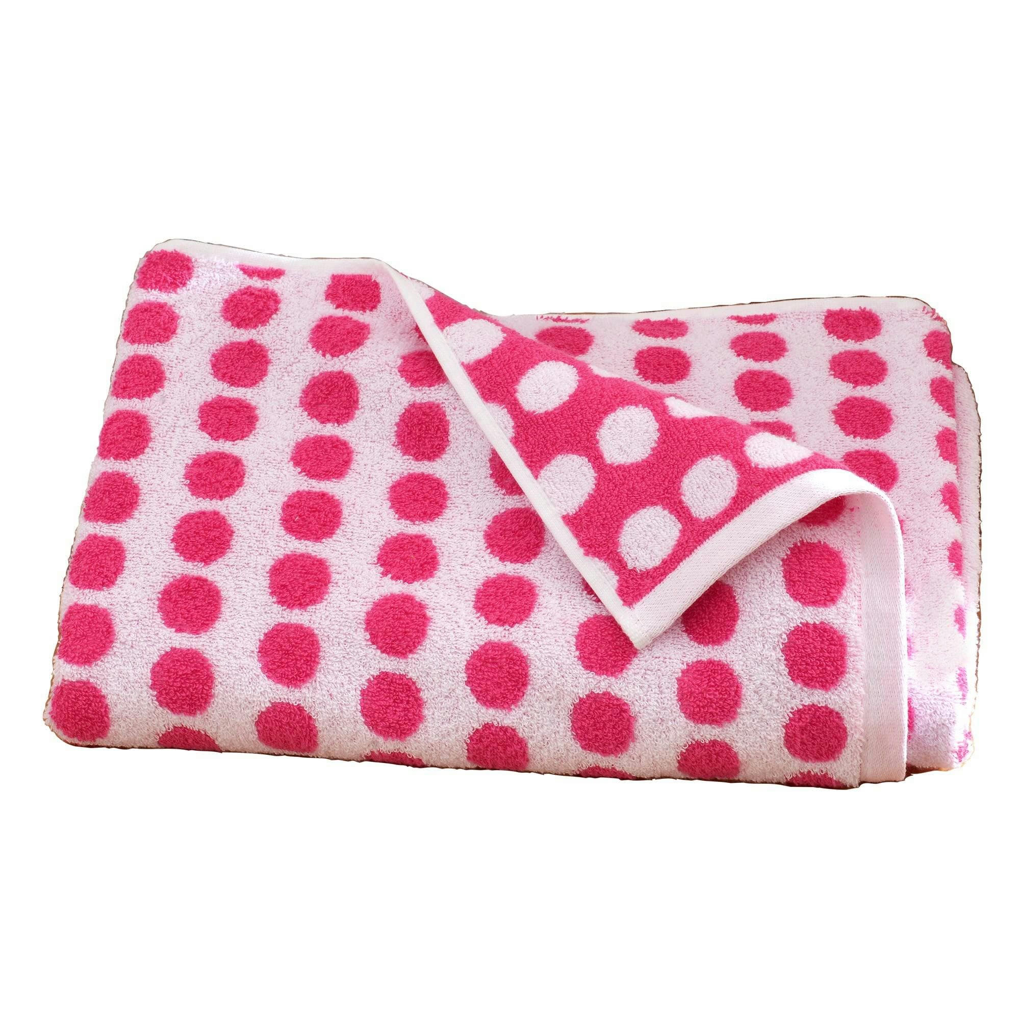 POISPOIS - Serviette de toilette 50x90 rose en coton 450 g/m²