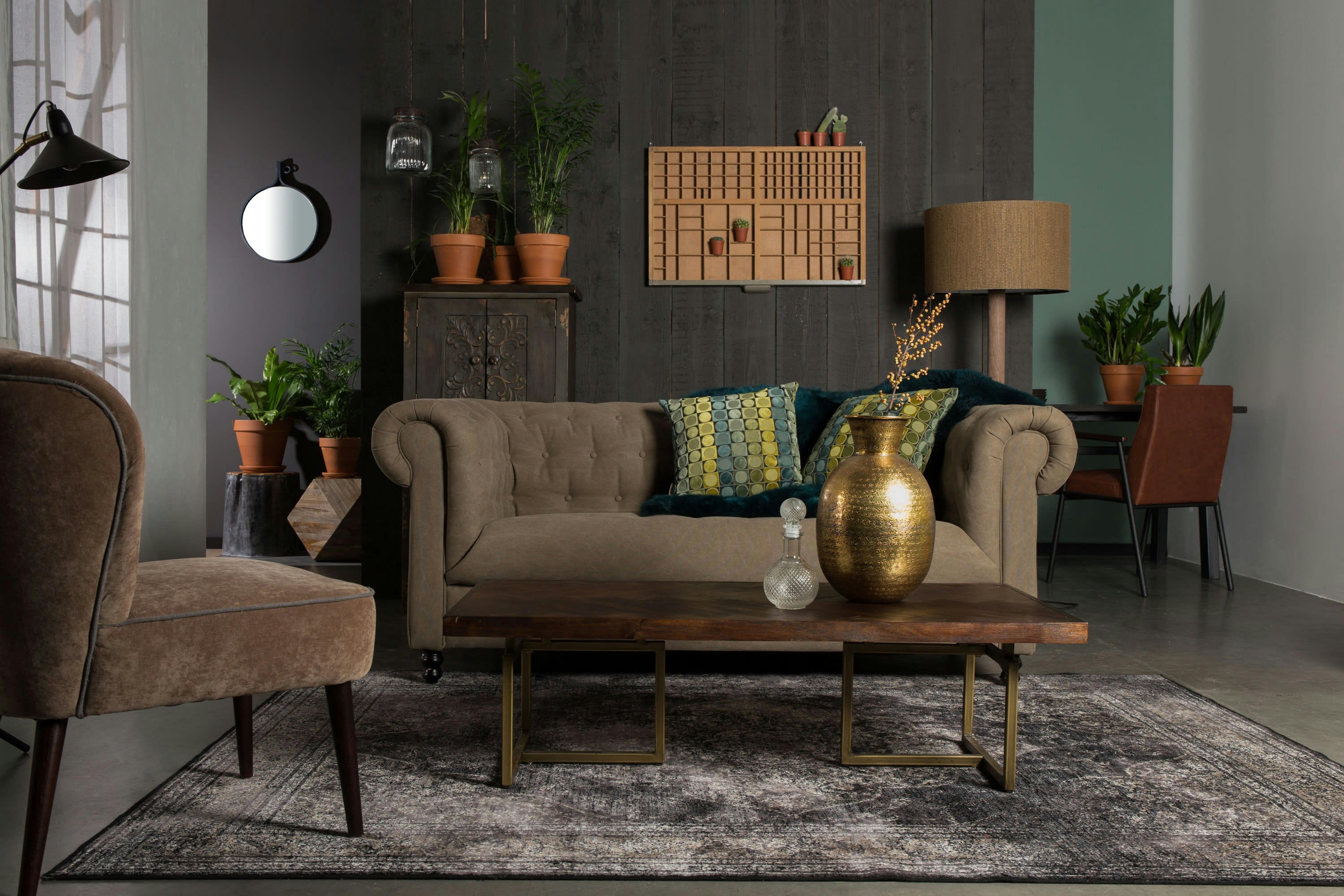 RUGGED - Tapis 170x240cm en tissu foncé