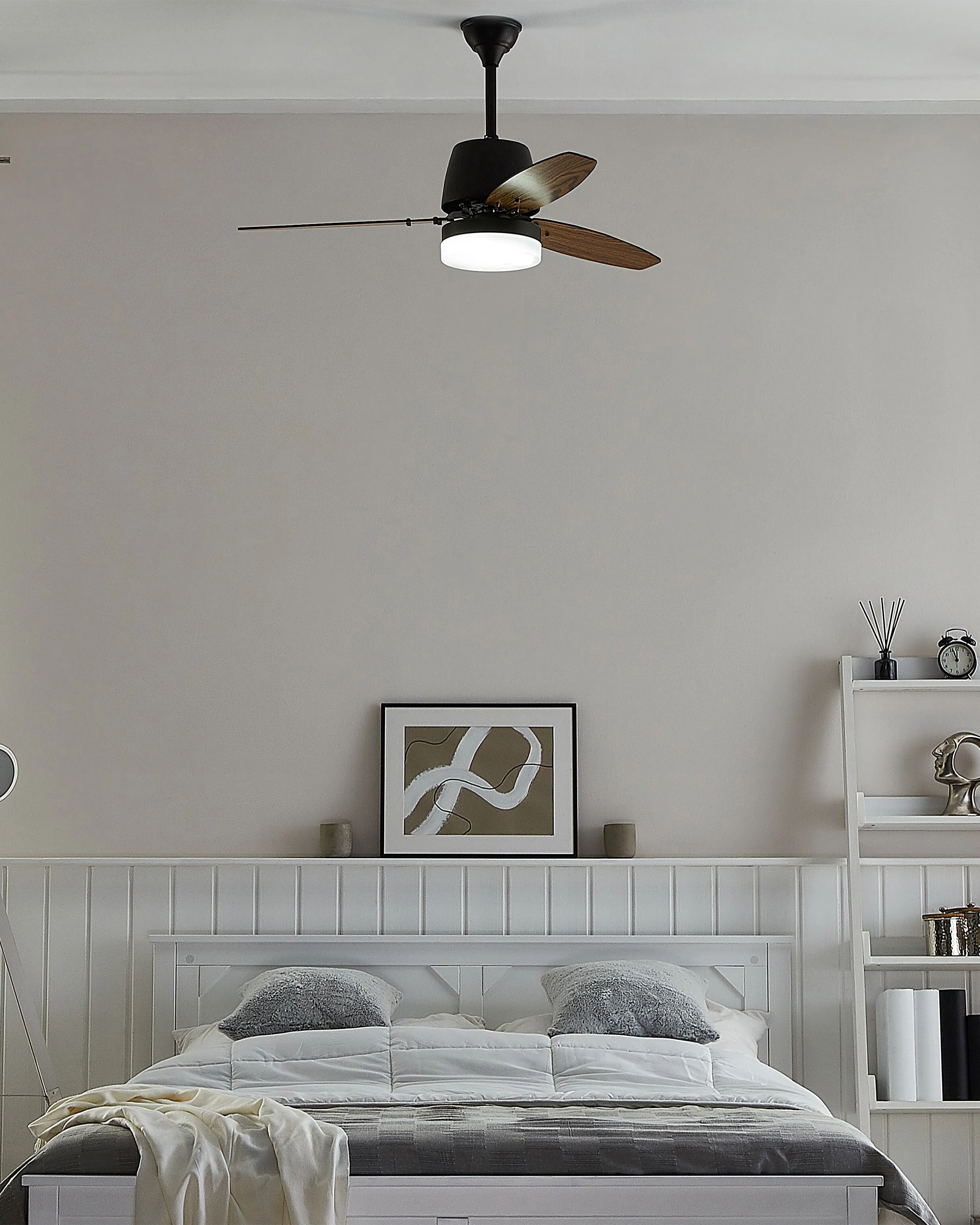 Ceiling Fan with Light MLAVA with Remote LED Brown