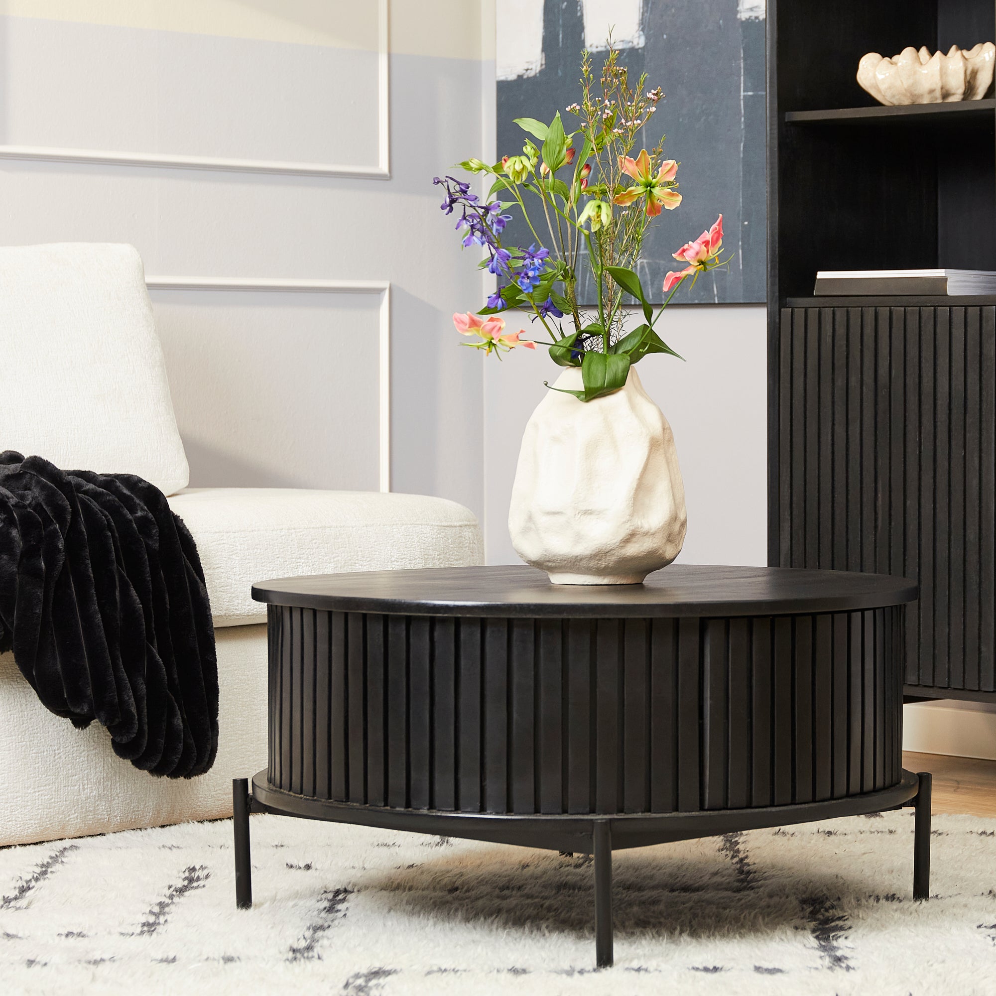 Starfurn salontafel Madison - zwart - 80x80x40cm