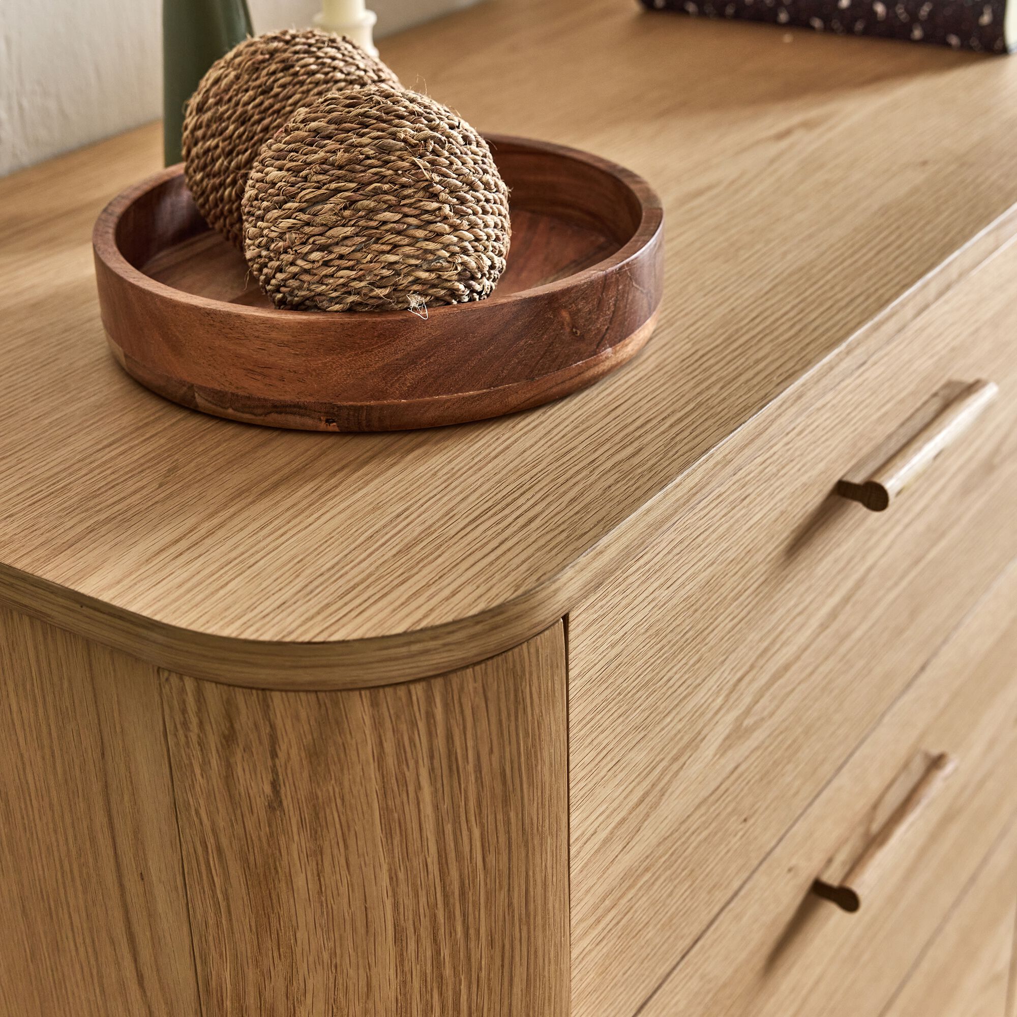 MARIETTA - Commode 6 tiroirs en chêne - bois clair