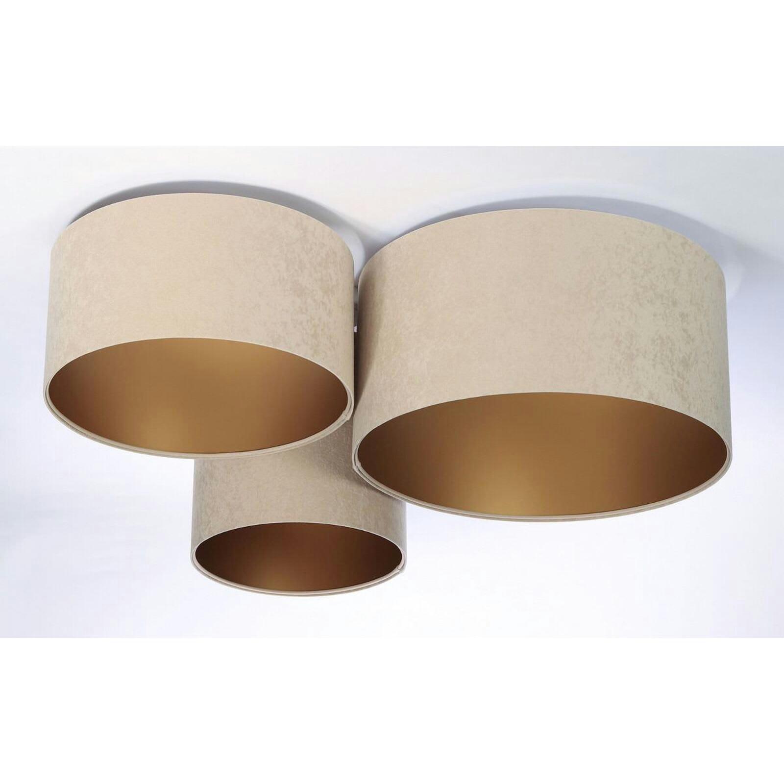 TRIO - Plafonnier Tissu Beige