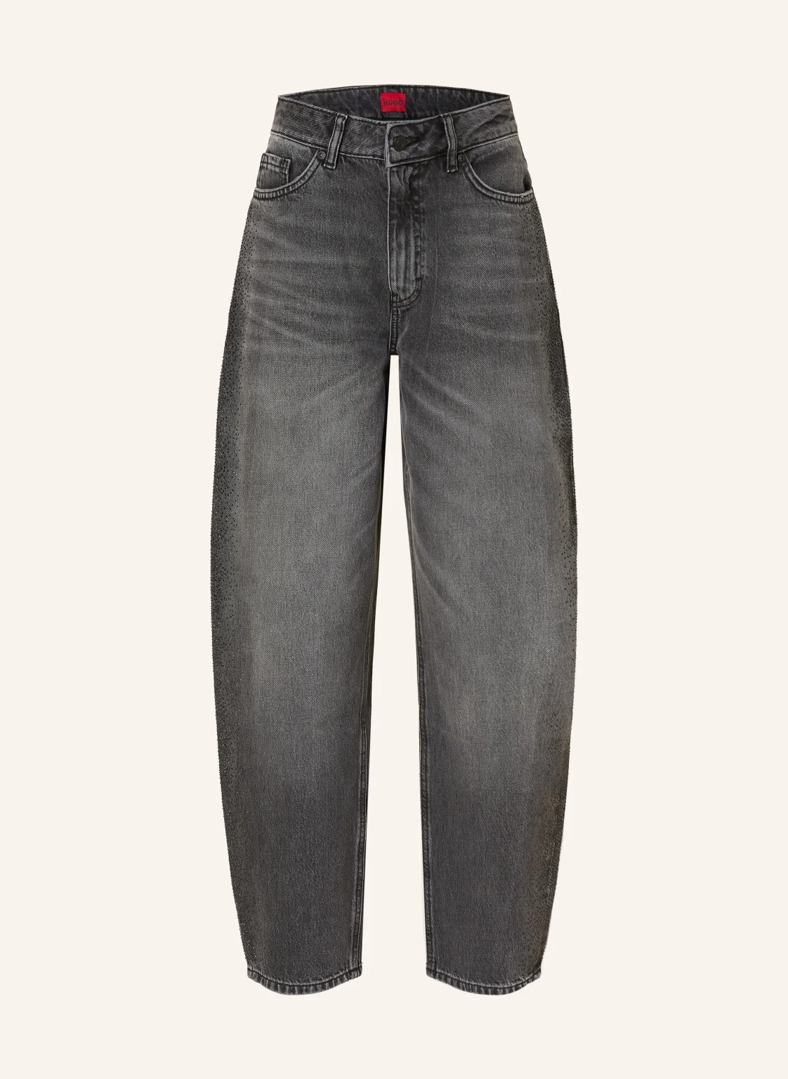 HUGO Barrel Jeans GIMINE mit Schmucksteinen
