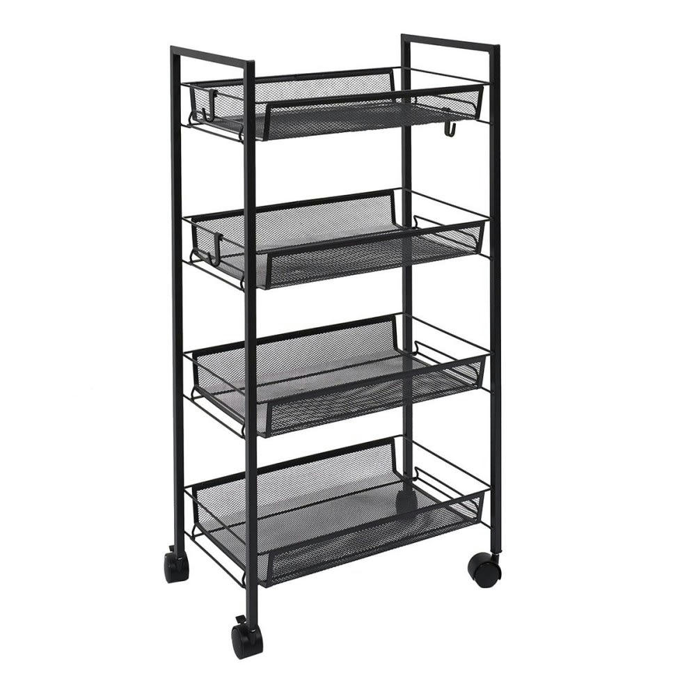 - Desserte à roulettes 4 niveaux