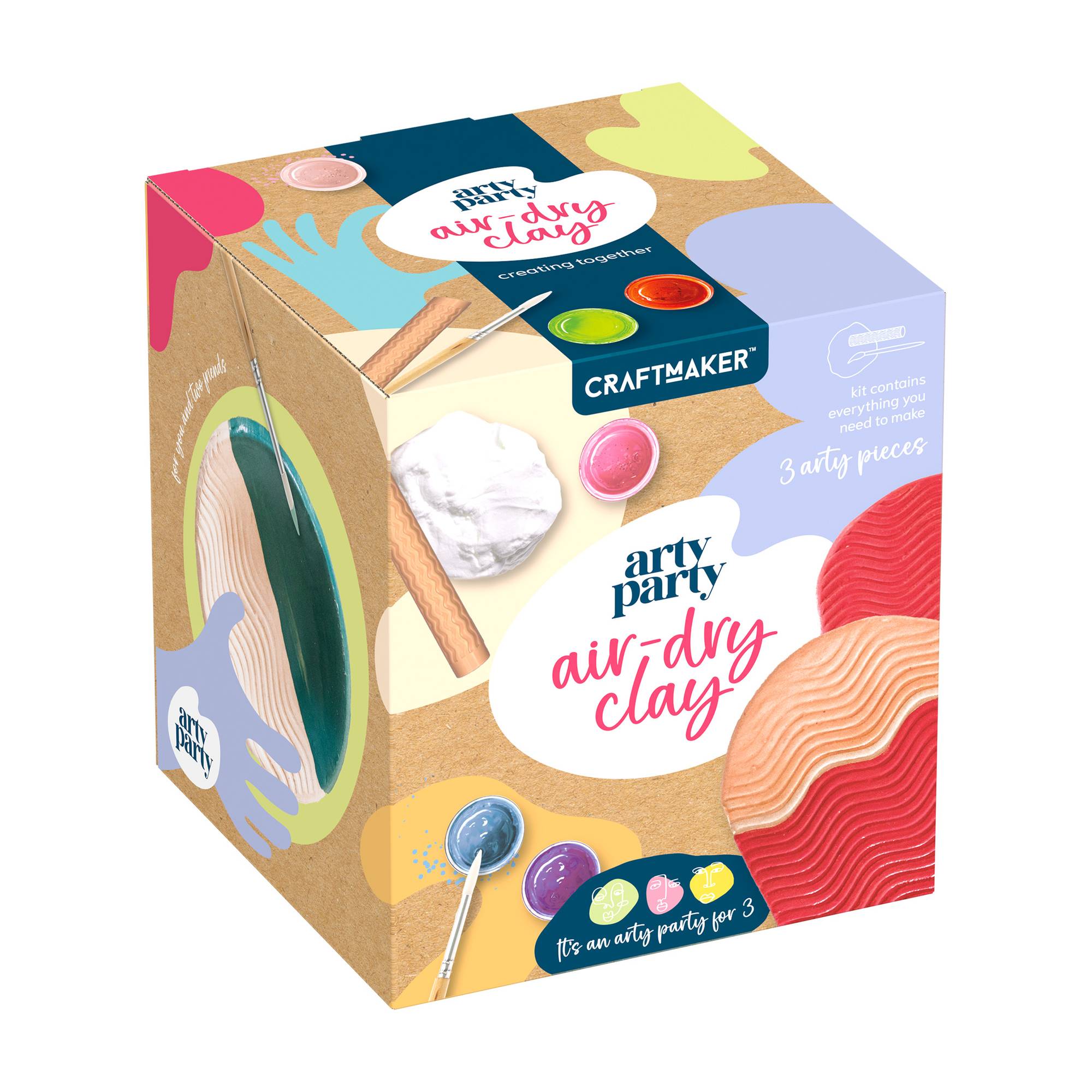 Arty Party Air-Dry Clay Kit 3 Pack