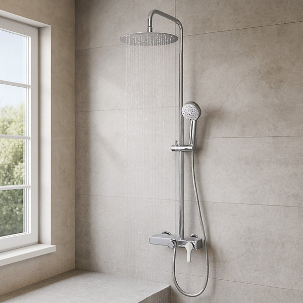 Colonne de douche mécanique chromée Essebagno Waterbox II