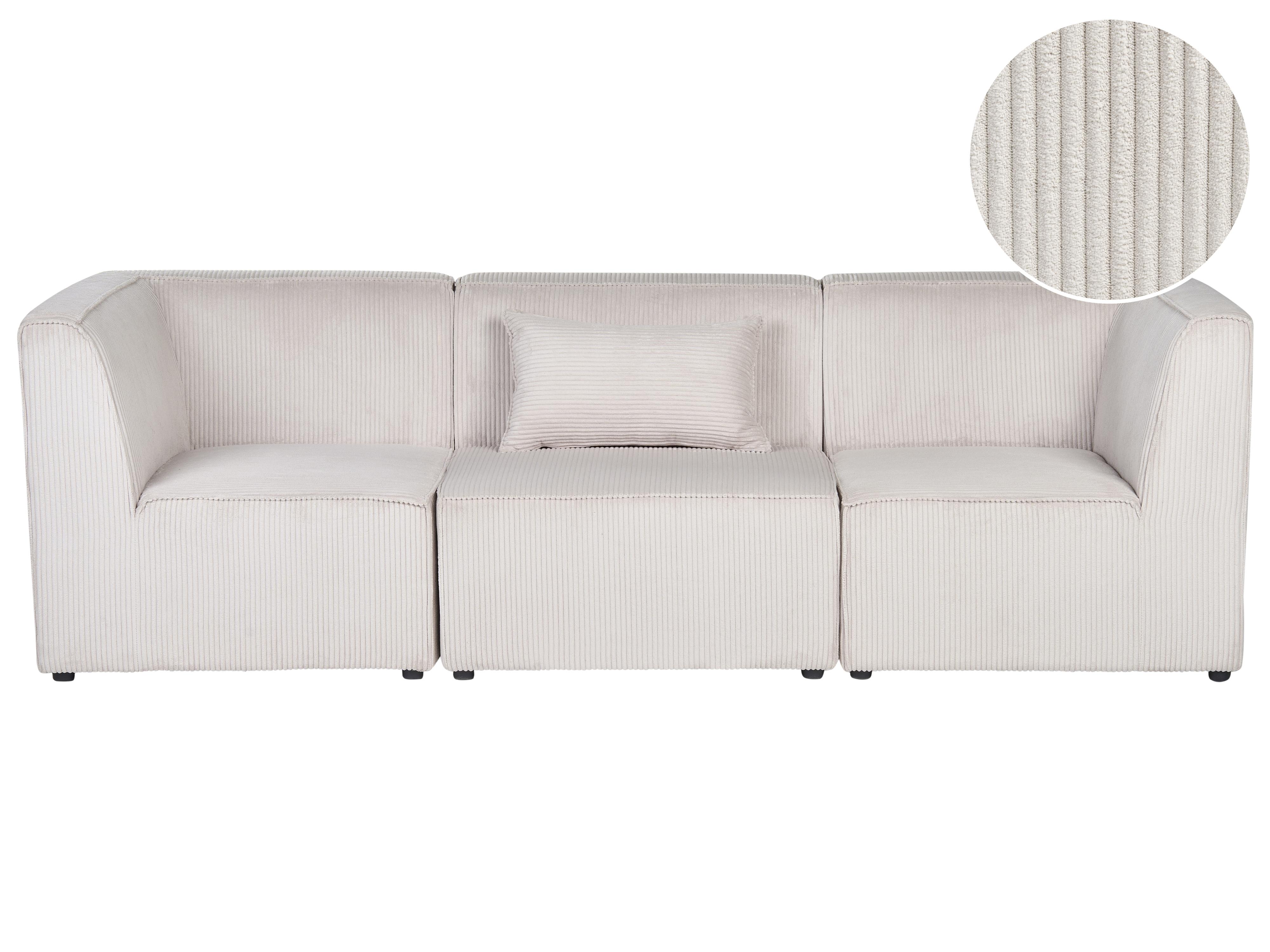 Modular Sofa 2 Seater LEMVIG Corduroy Beige