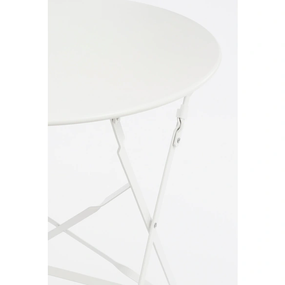 Bistro-Set, weiß, 3-tlg., Metall