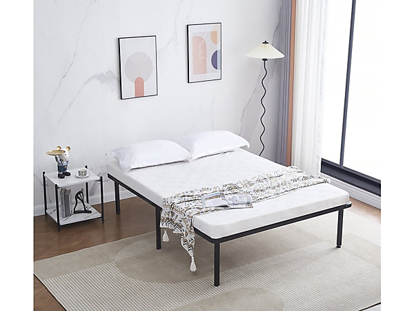 Cadre à lattes   pieds pour matelas 140 x 190 cm - 26 lattes