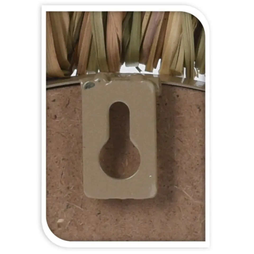 Home & Styling Wandspiegel Raffia - frame kleur naturel - D 30 cm