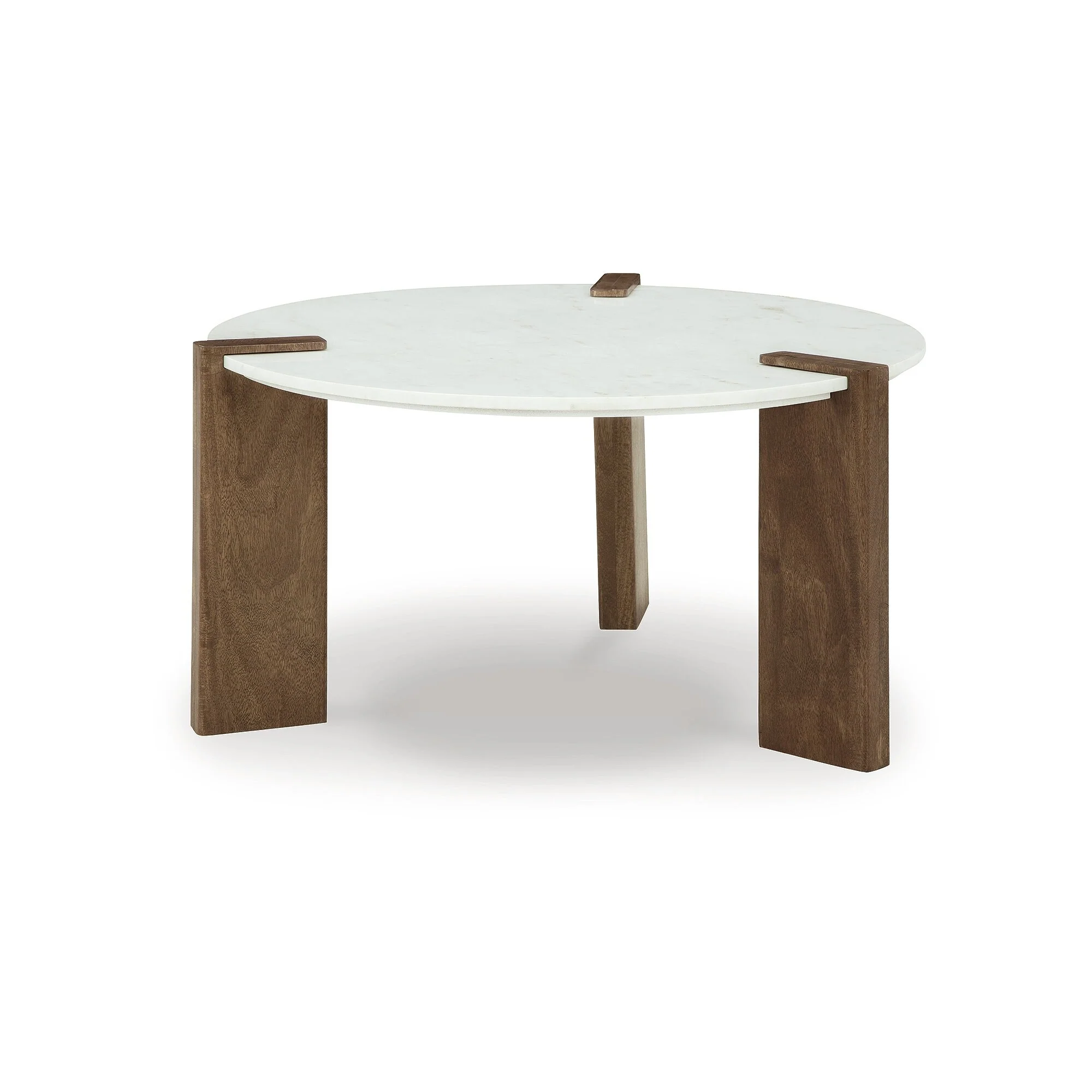 Signature Design by Ashley Isanti White/Brown Coffee Table - 33W x 33D x 18H