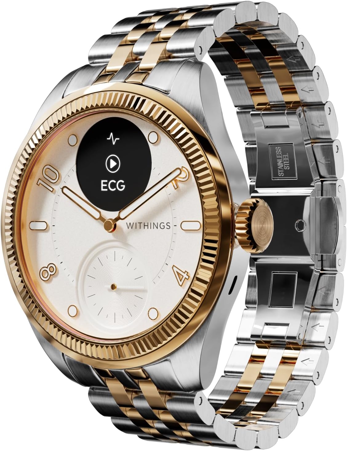 WITHINGS Scanwatch Nova Brilliant - Health Hybrid Smart Watch for Men & Women - SPO2, Temperature Monitoring, Sleep, Respiratory Health, Cycle Monitoring, 30-Day Battery Life, Apple iOS/Android
