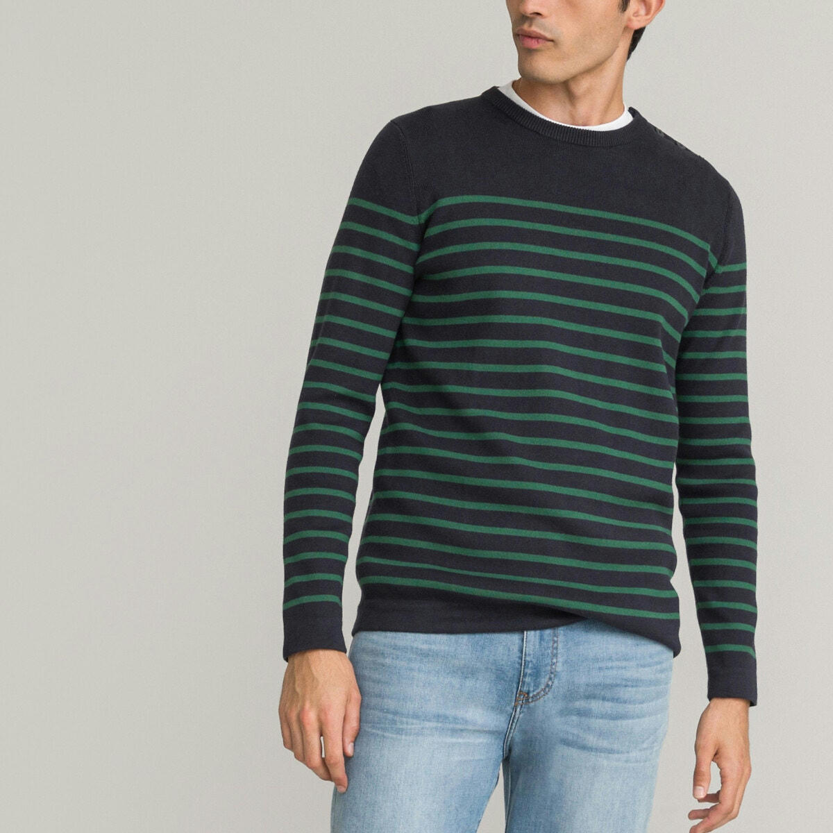 Pull marinière en fine maille