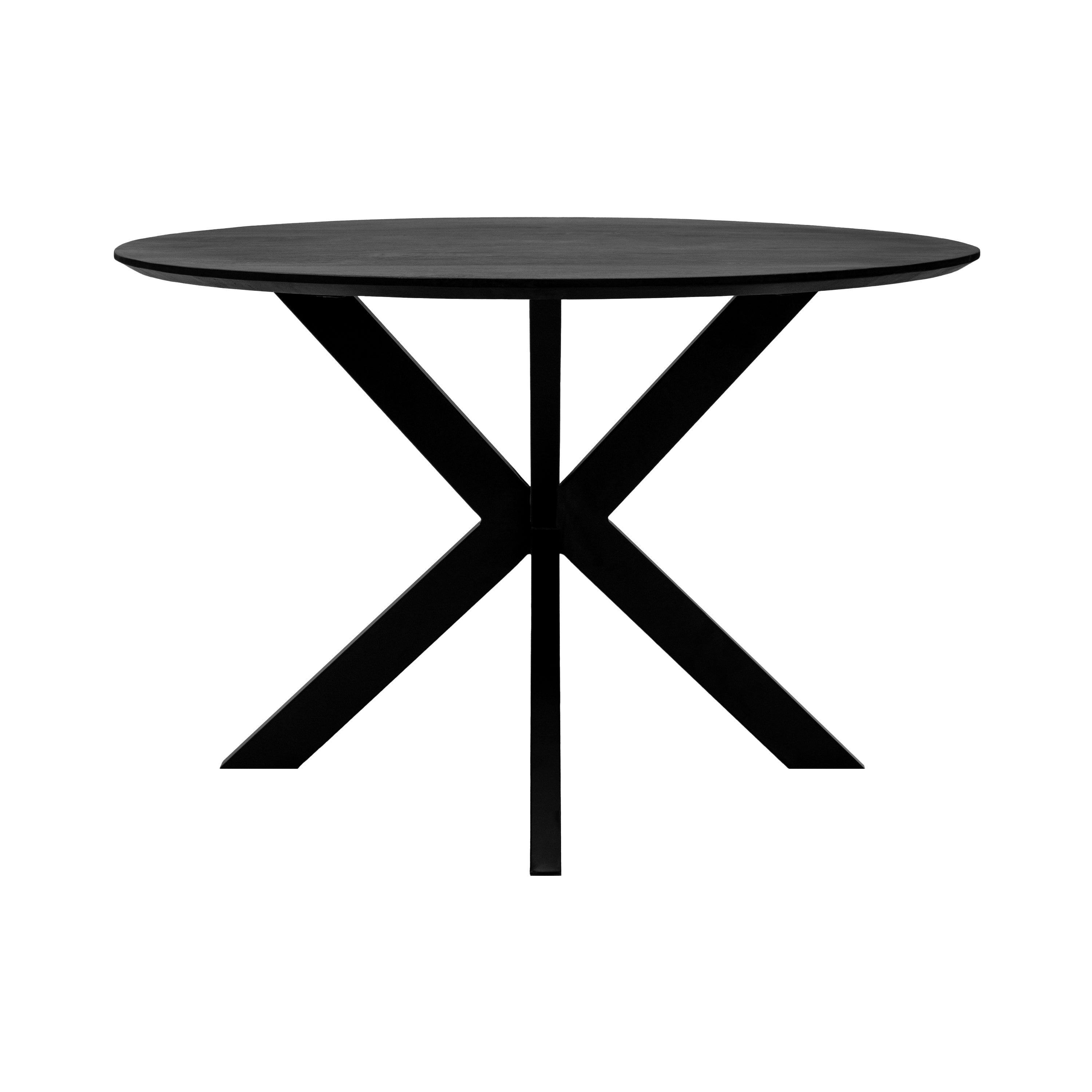 Kick eettafel Jake - 120cm - Zwart
