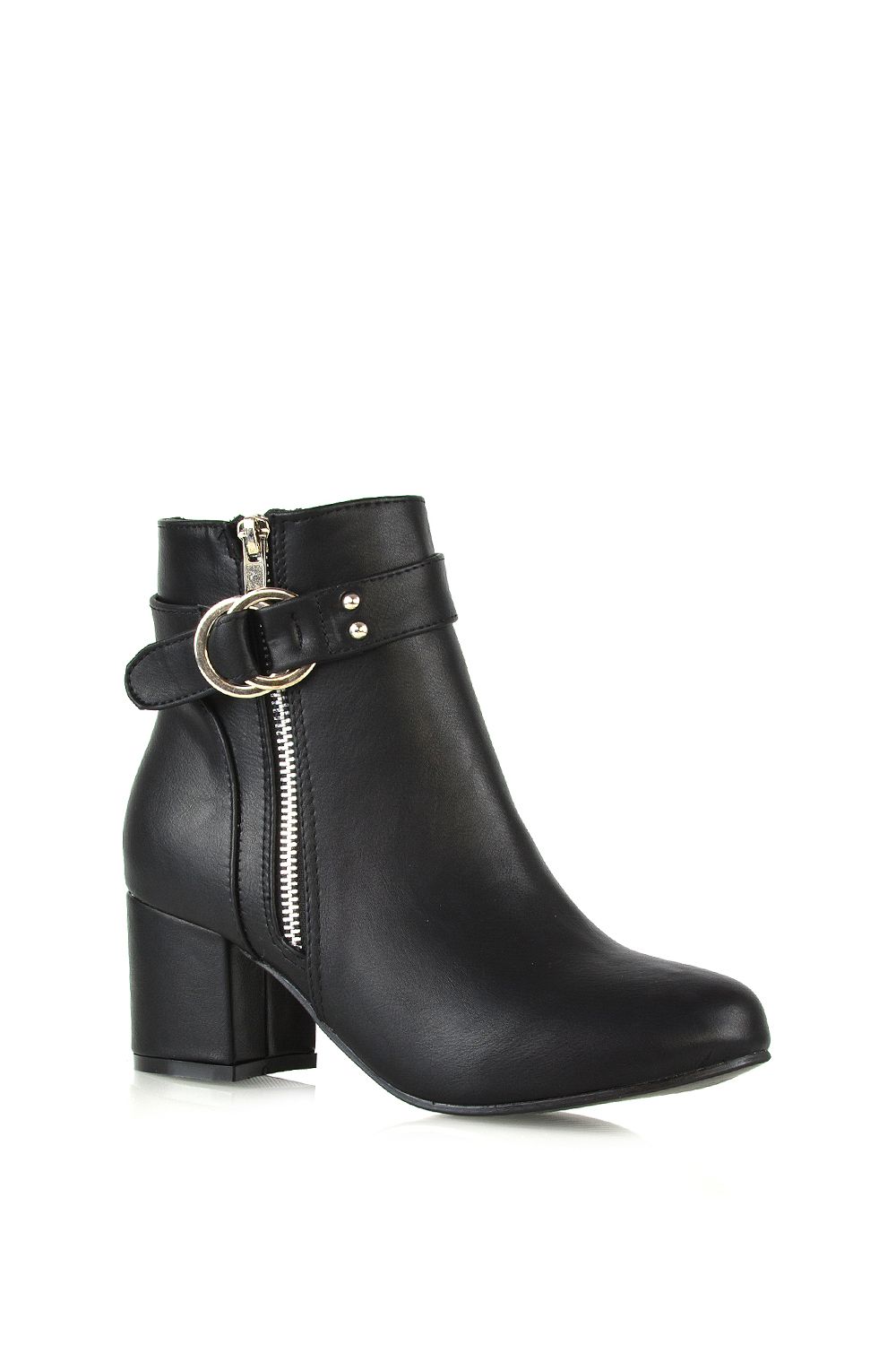 XY London Lakesha' Mid Block Heel Ankle Boots