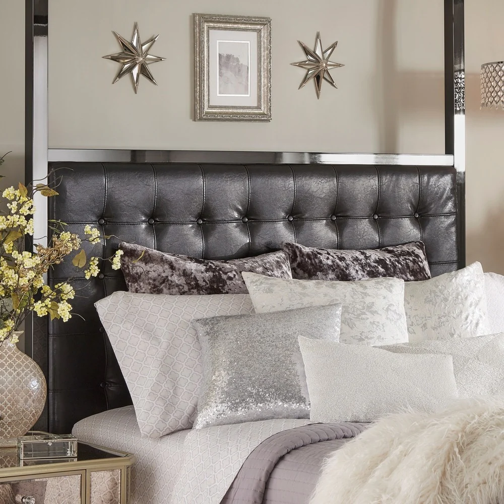 Solivita Queen-size Black Nickel Frame Canopy Bed by INSPIRE Q Bold