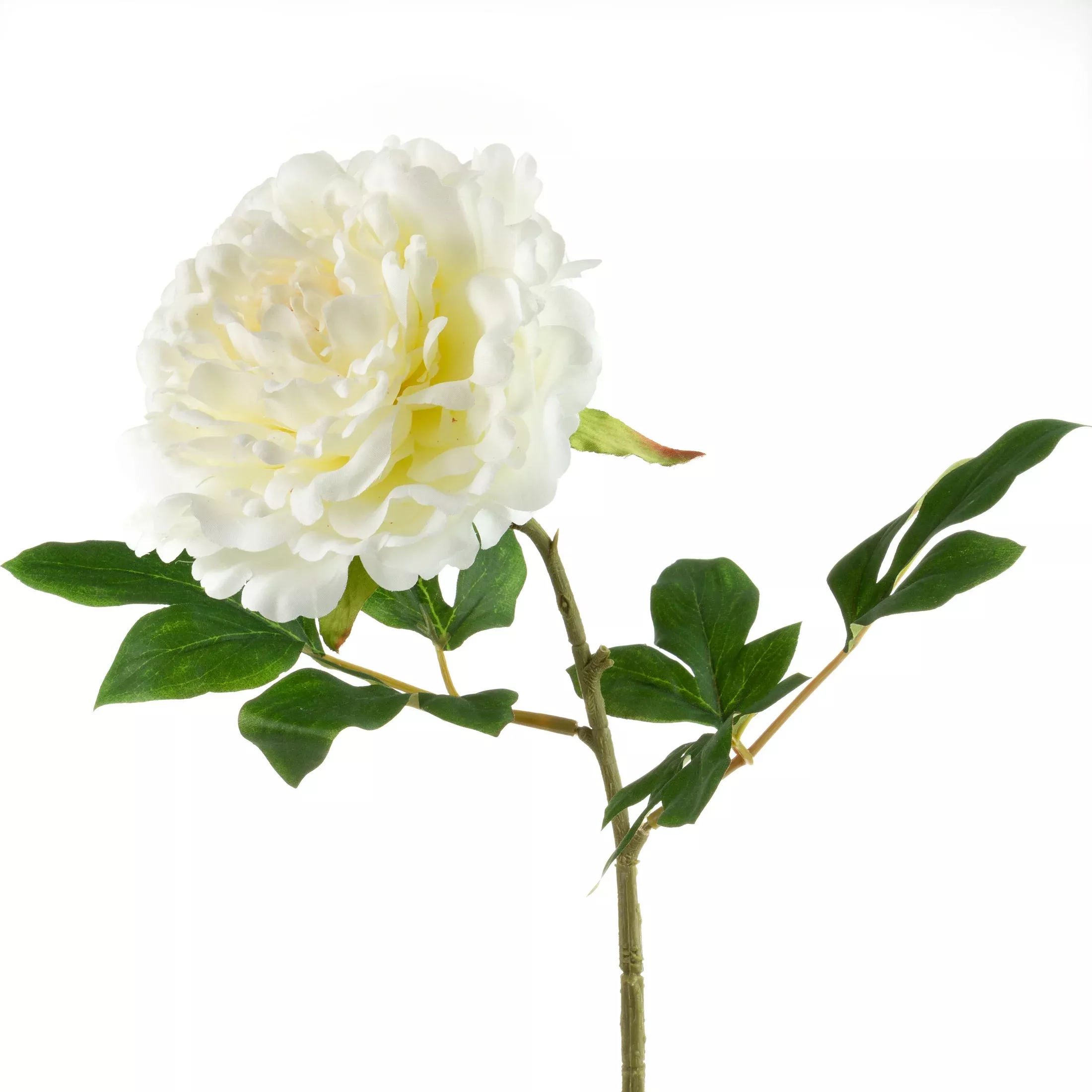 Kwiat sztuczny piwonii biały 78 cm