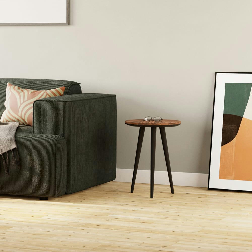 ELLA - Table basse ronde en bois d'acacia D40 cm