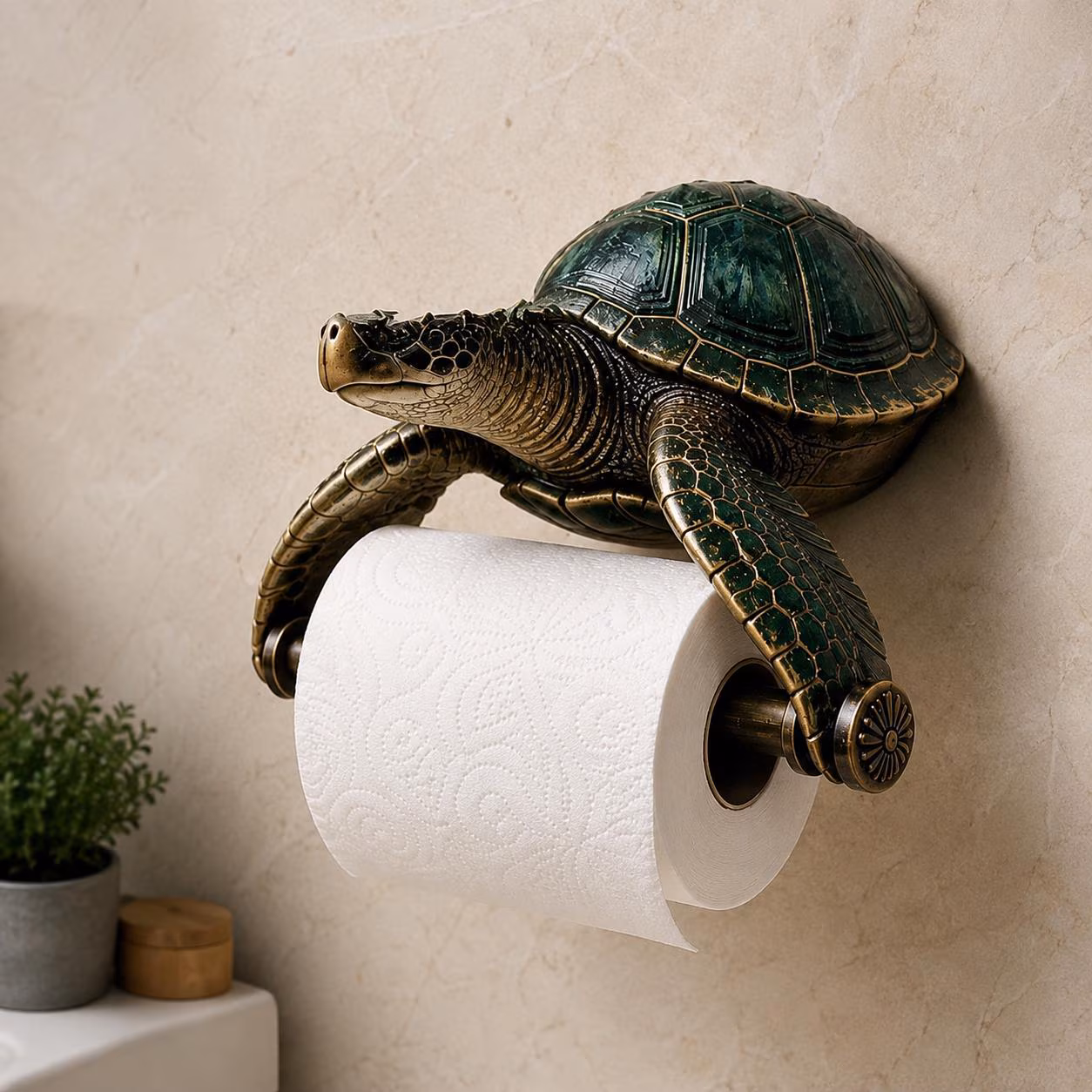 Ocean Animal Toilet Paper Holder, Shark Sea Turtle Octopus Wall Mounted Toilet Roll Holder, Nautical Bathroom Decor, Ocean Lover Gift