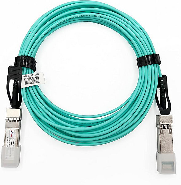 Elfcam - Câble Optique Actif SFP  à SFP  - 15m, AOC 10 Gbit/s OM3, Ultra Performant, Réseau Professionnels, PC