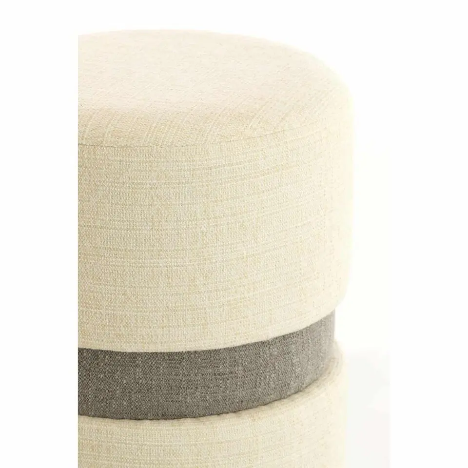 Poef Novira - Grijs - &Oslash;35x46cm