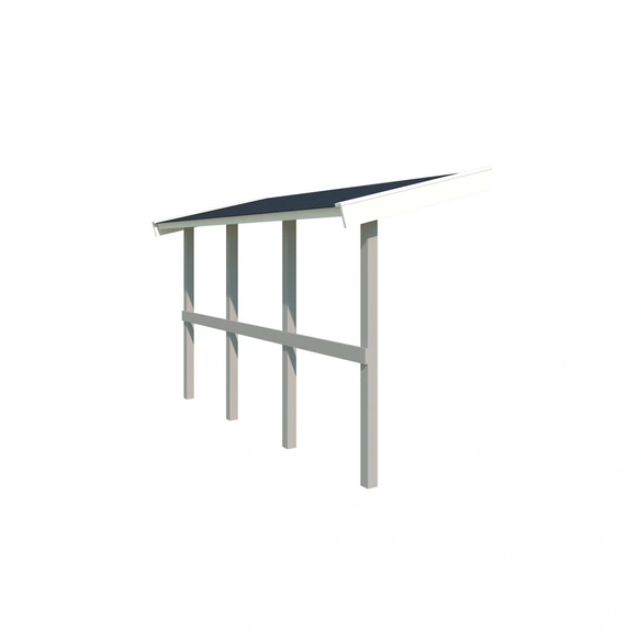 Schleppdach, BxT: 280 x 90 cm (Aufstellmaß ), grau