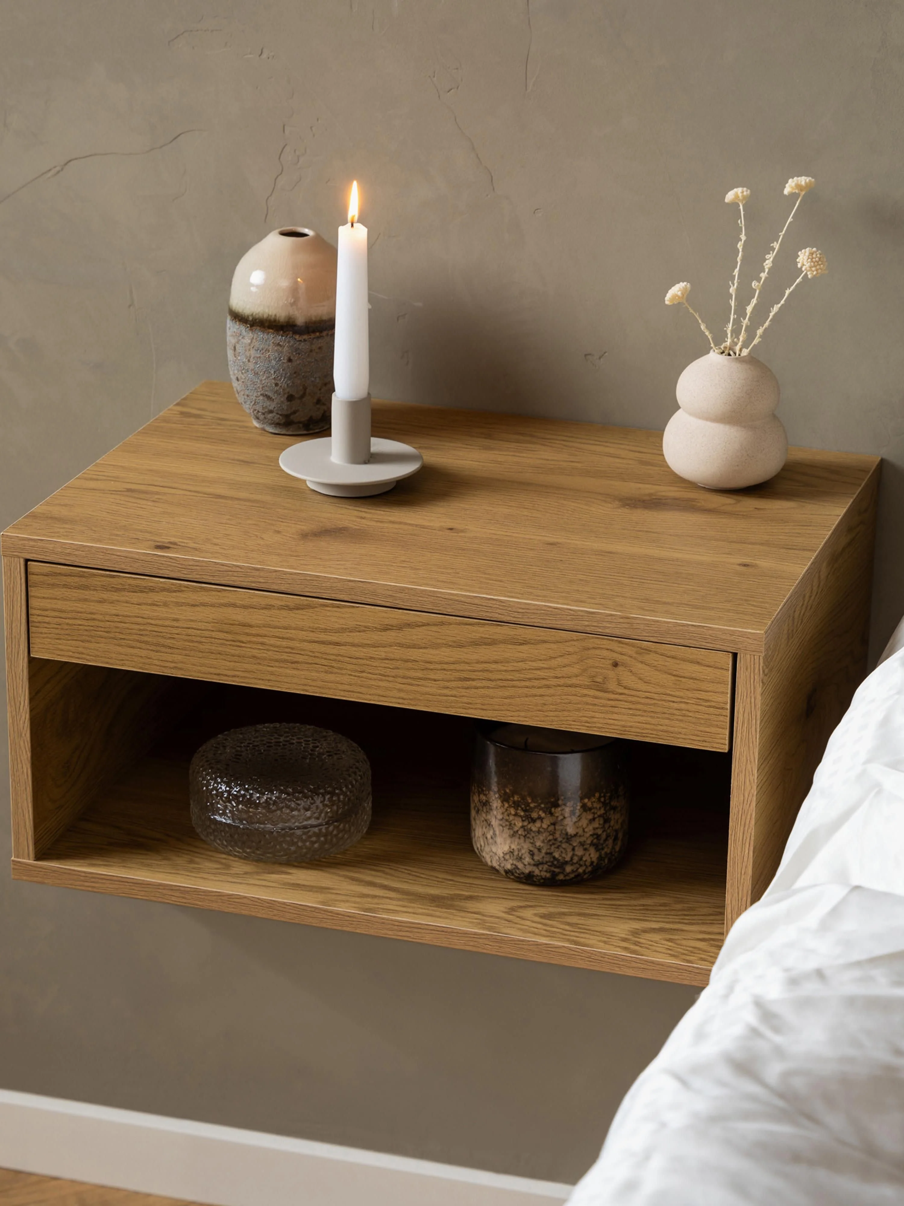 Wand-Nachttisch Cholet mit Schublade