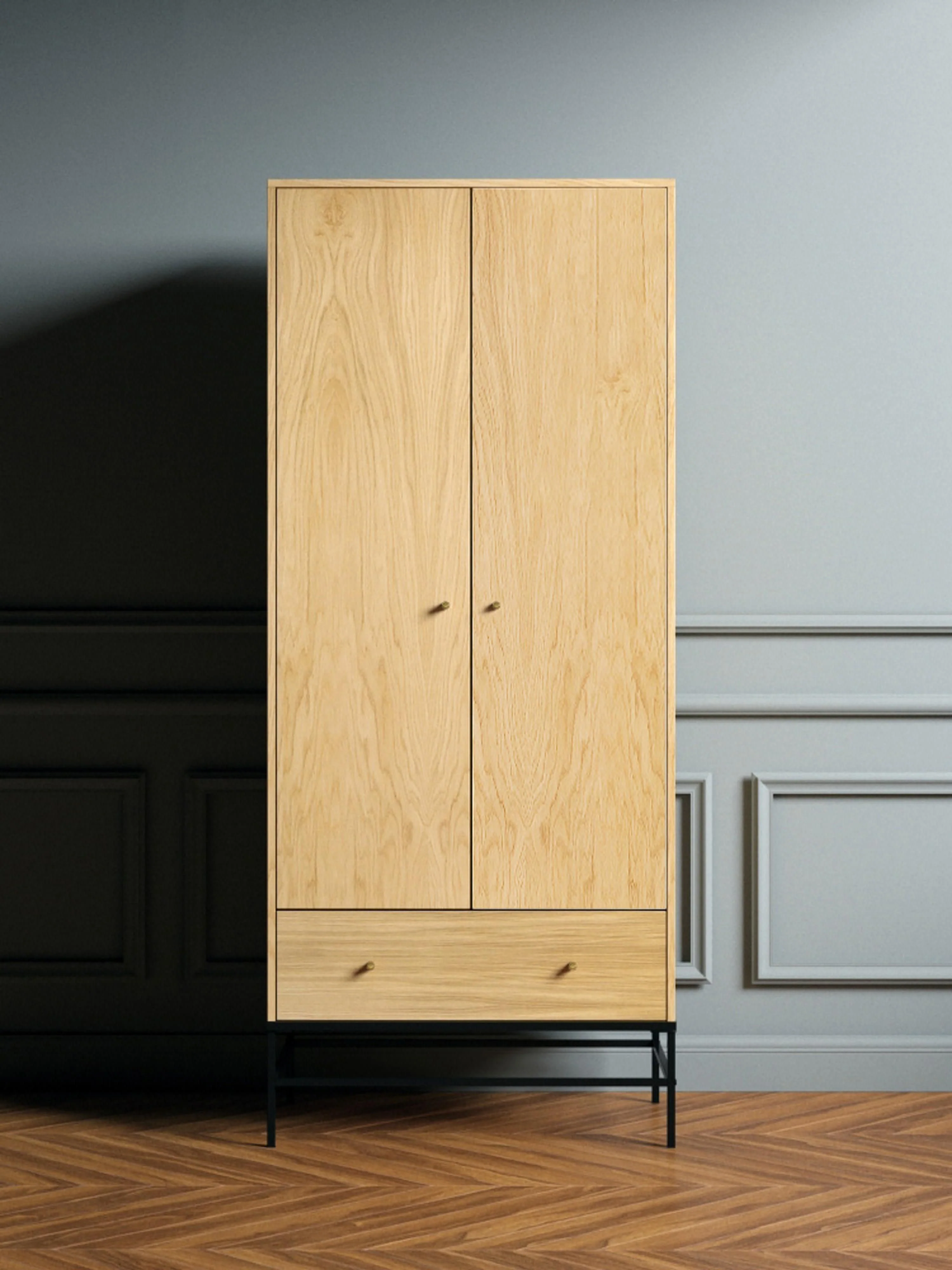 Kleiner Holz-Kleiderschrank Flora