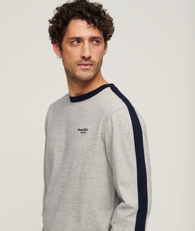 Essential Logo Retro Stripe Long Sleeve Top
