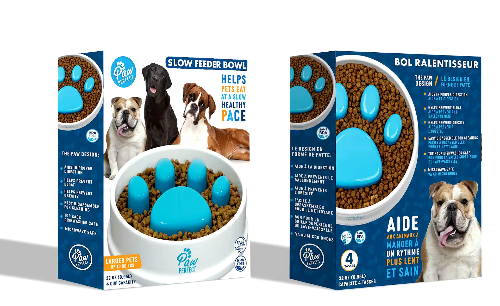 As Seen On TV Pet Slow Feeder Bowl, Large