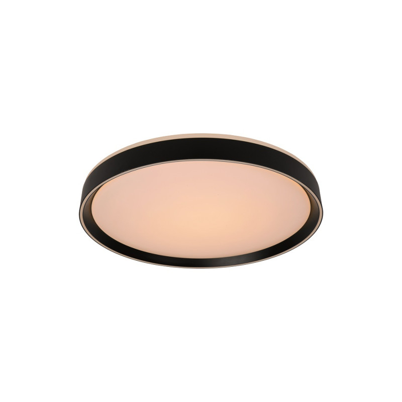 Plafonnier LED Nuria noir dimmable Ø 30 cm 18 W LUCIDE