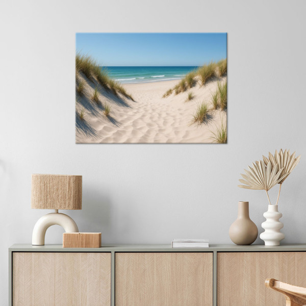 Obraz do salonu sypialni kuchni, Plaża Morze Wydmy Shabby Chic 30x20