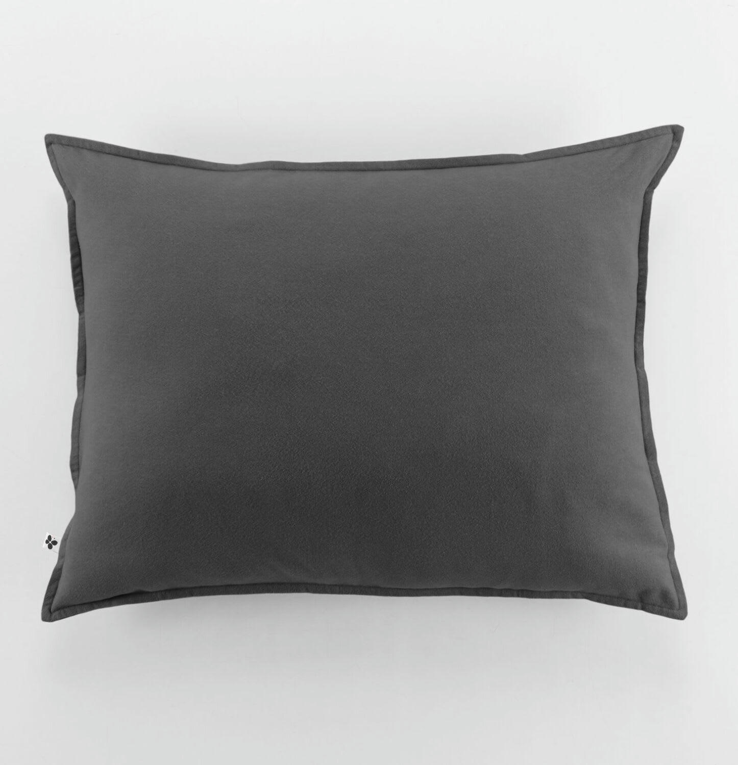 GRIS FONCE - Taie d'oreiller flanelle gris 50x70 cm
