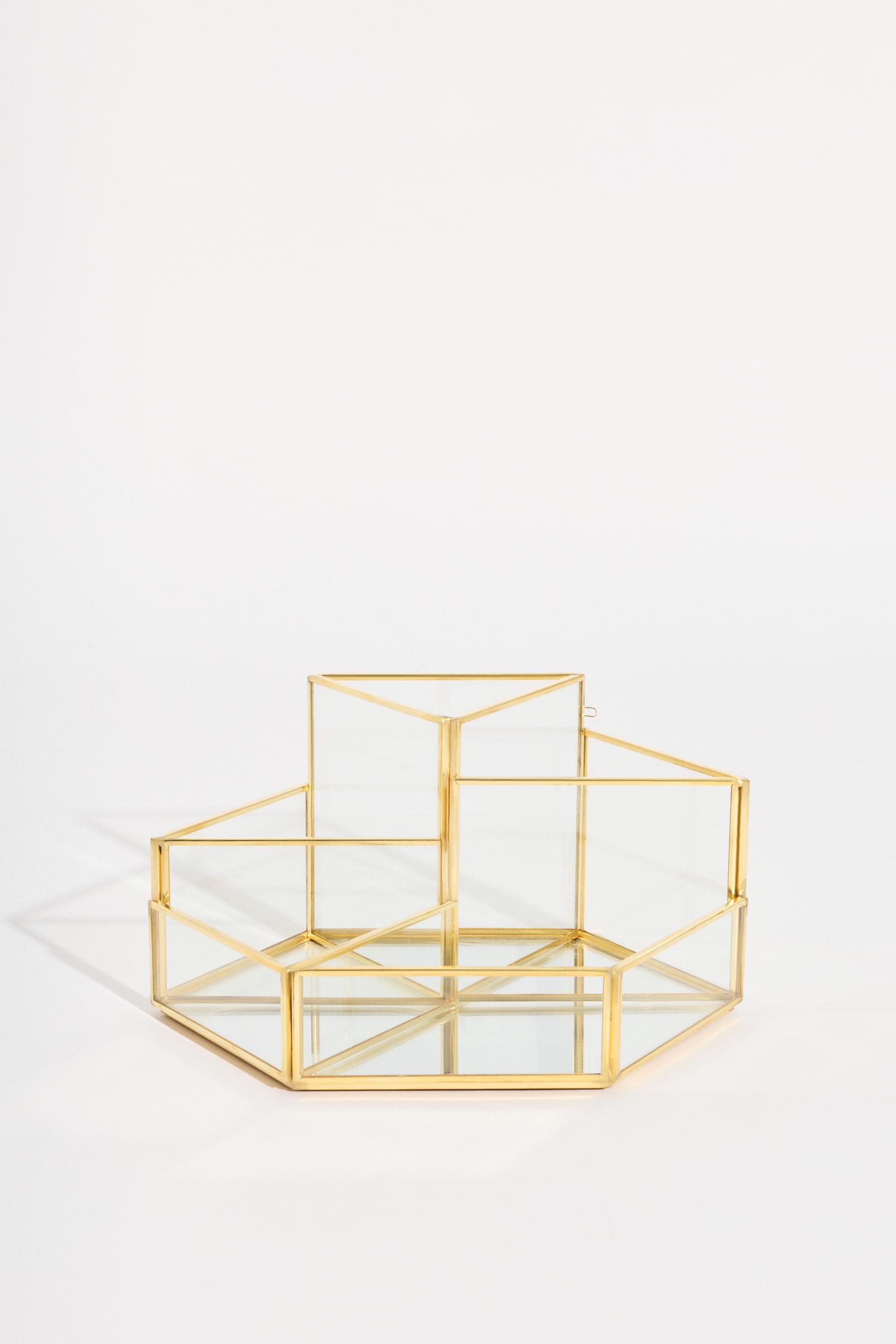 Caja cristal hexagonal 19,5 cm