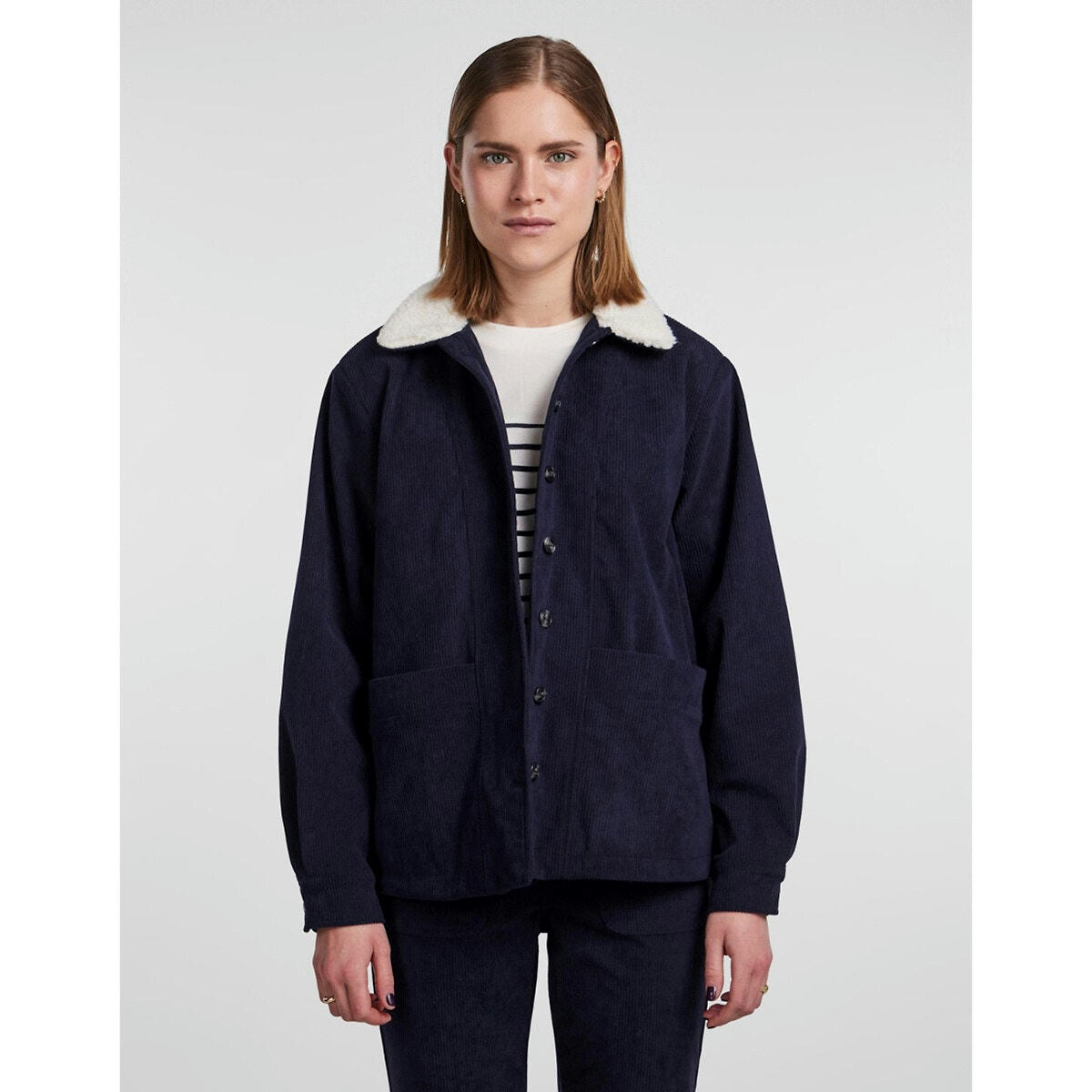 Veste droite en velours