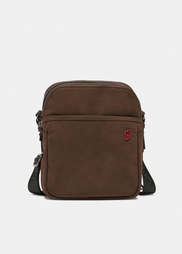 Borsa a tracolla in suede