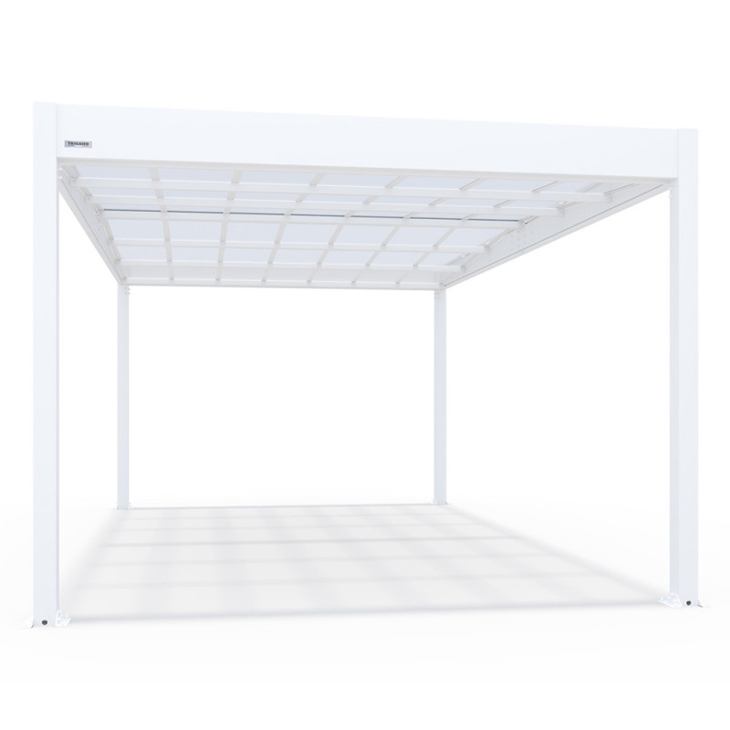 Carport en aluminium Libeccio blanc 16,6 m²