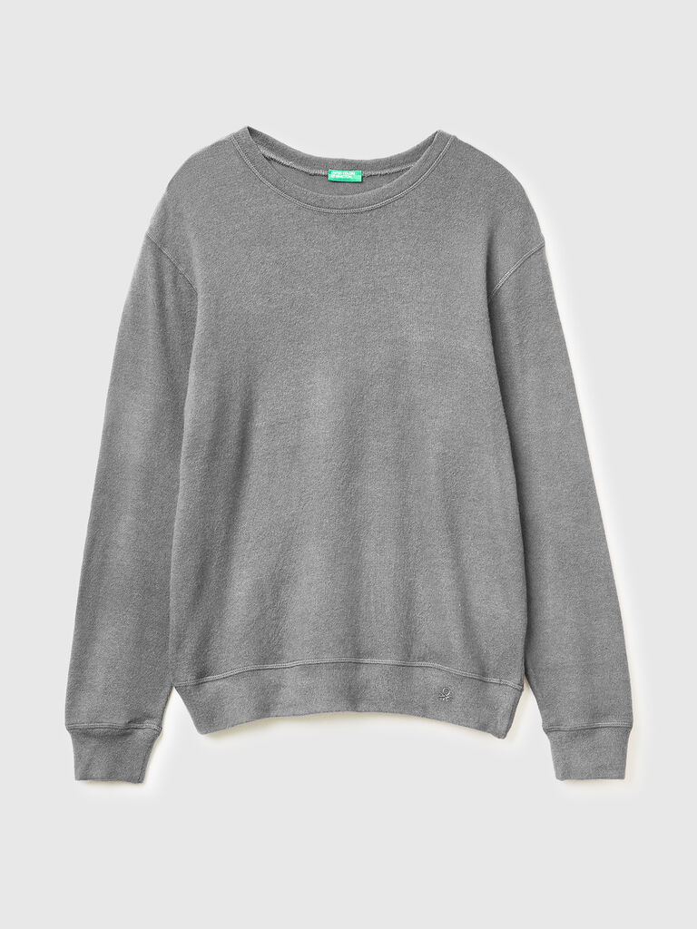 Warm stretch cotton sweater