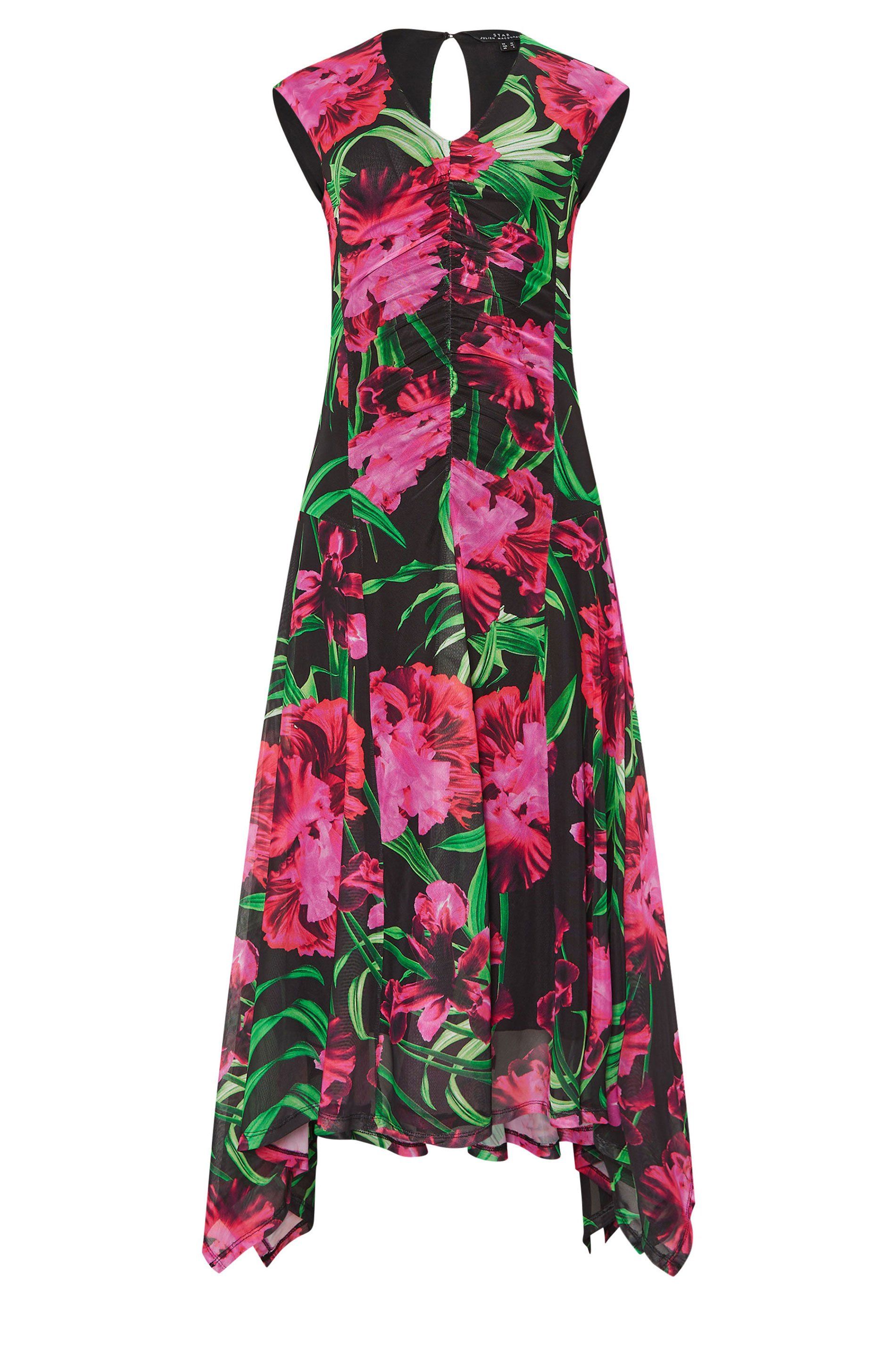 Star by Julien Macdonald Floral Hanky Hem Midi Dress