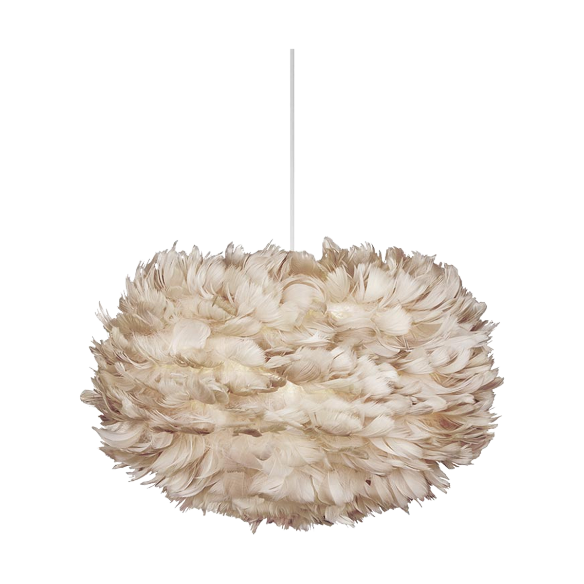 Umage Eos Medium hanglamp light brown - met koordset wit - Ø 45 cm