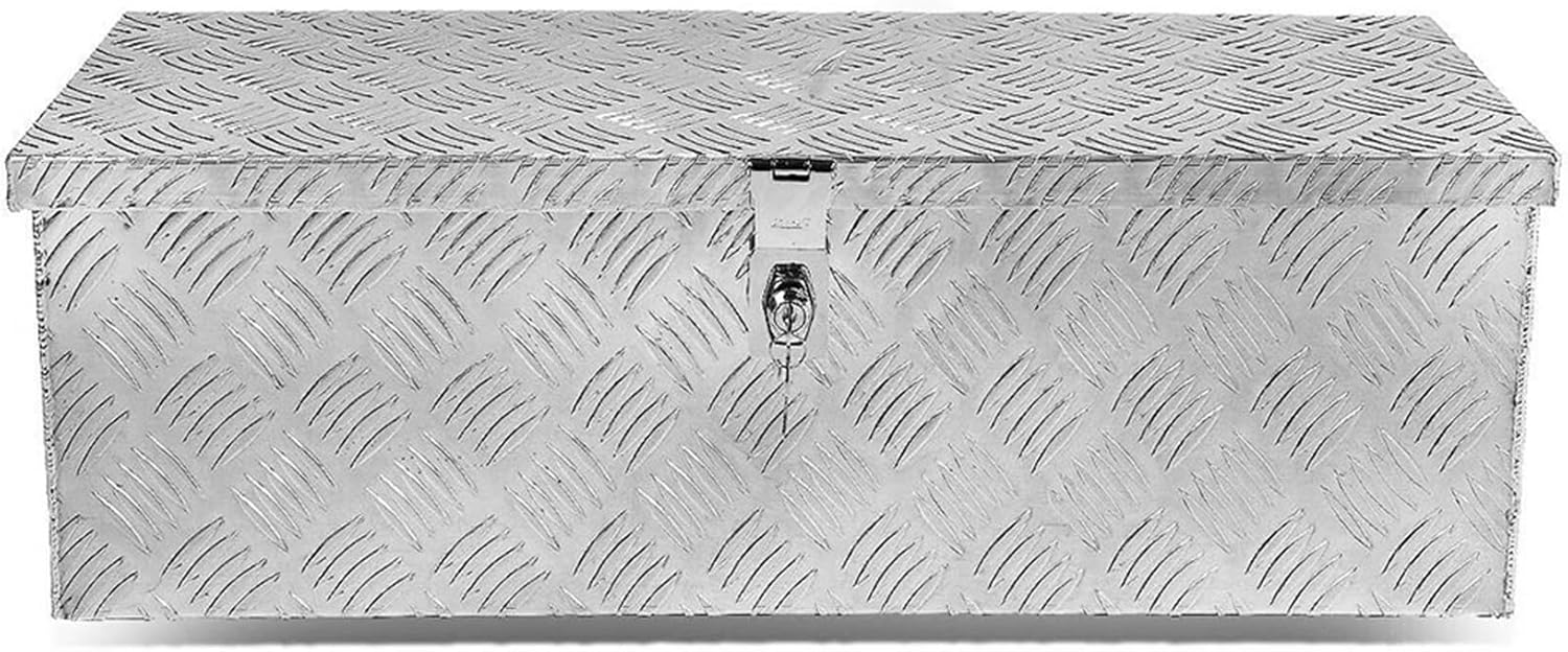 labwork 30 Aluminum Truck Tool Box with Lock for Pickup Trailer Flatbed RV Storage