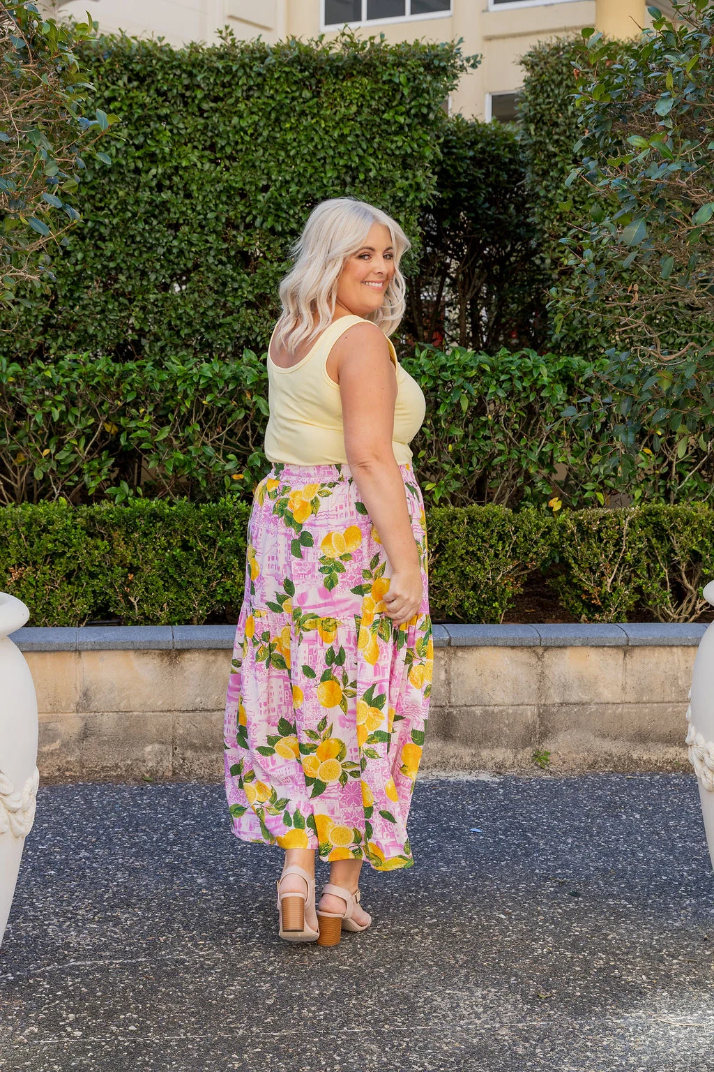 Vivien Linen Blend Skirt in Themis
